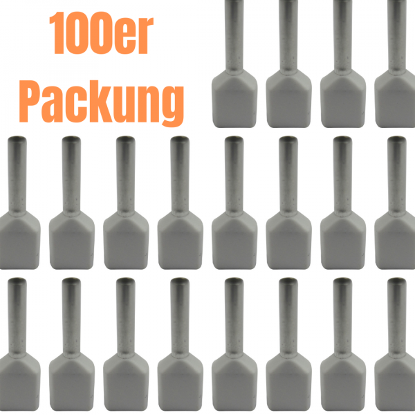 Aderendhülsen Twin - 2x0,5mm² - Weiß (100er Pack)